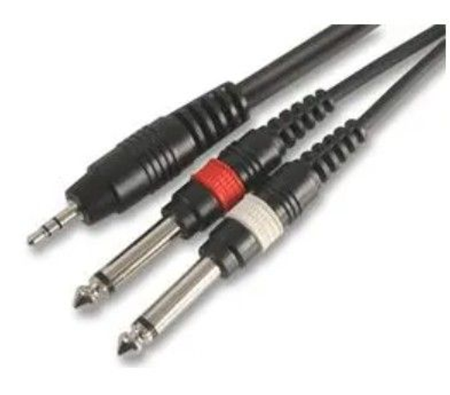 Audio Lead, 3m 3.5mm TRS to 2 X 6.35mm