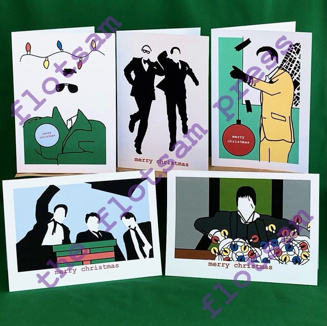 Set of five Christmas cards - save 25%