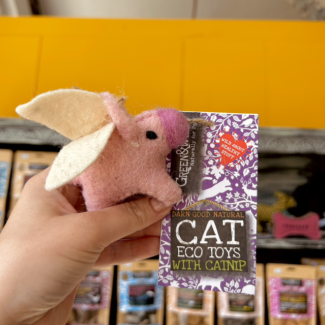 Green & Wild's Piggie Sue - Eco Cat Toy with Catnip