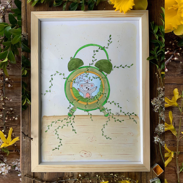 Illustration jeunesse  « Un doux réveil »