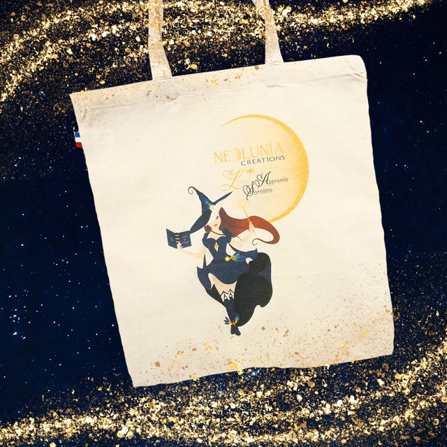 Tote-bag Made in France : Luna, apprentie sorcière