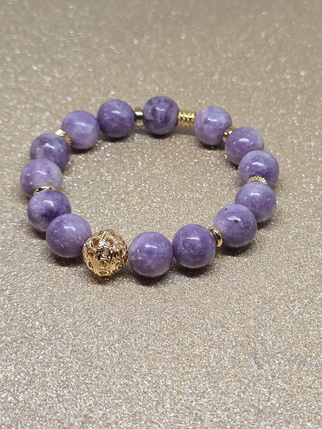 Bracelet Lépidolite XL en 1,2 cm 