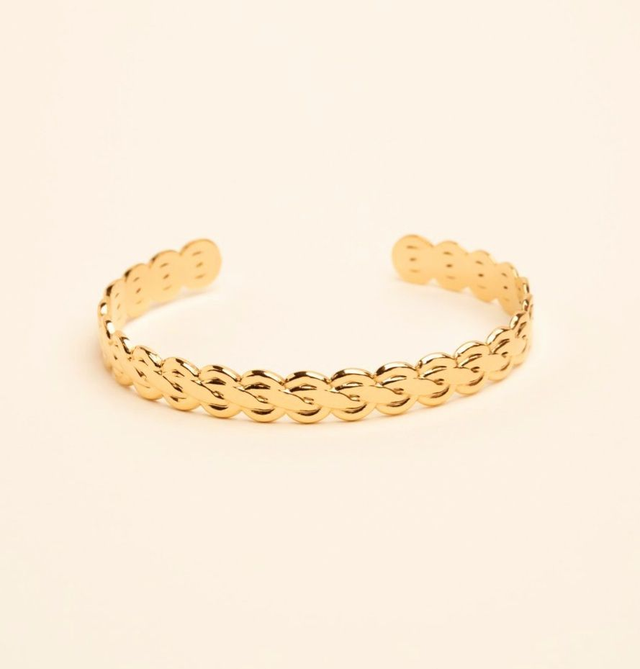 Bracelet Jonc torsadé doré à l'Or Fin
