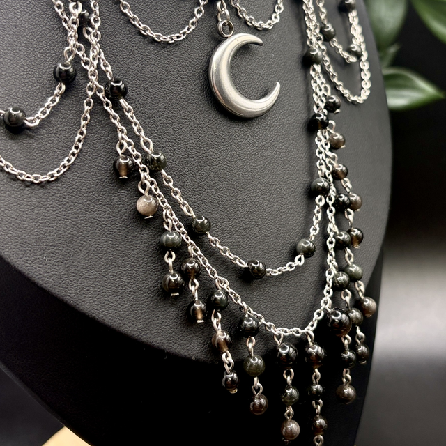 Hécate - obsidienne argentée