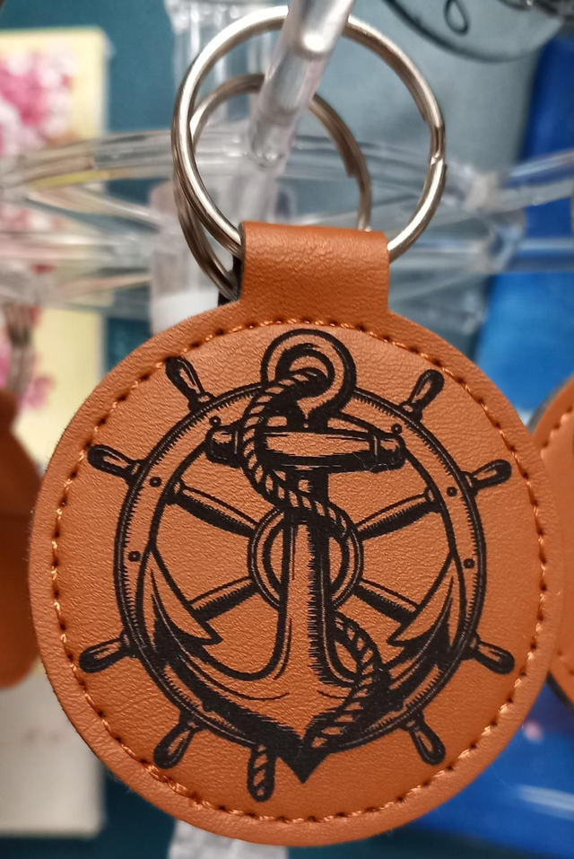 Porte clé / jeton Ancre &amp; gouvernail ⚓