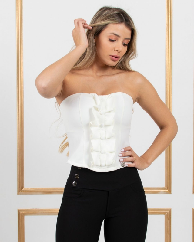 Corselet Miss Misses Com Bojo - Cor Off White