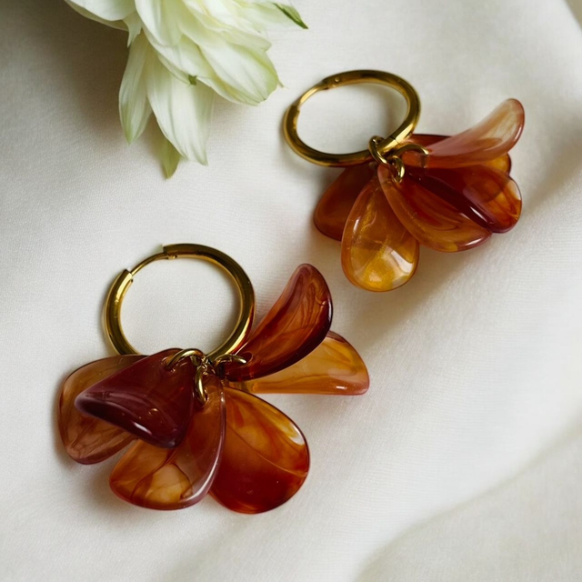 Boucles d'oreilles Ambre