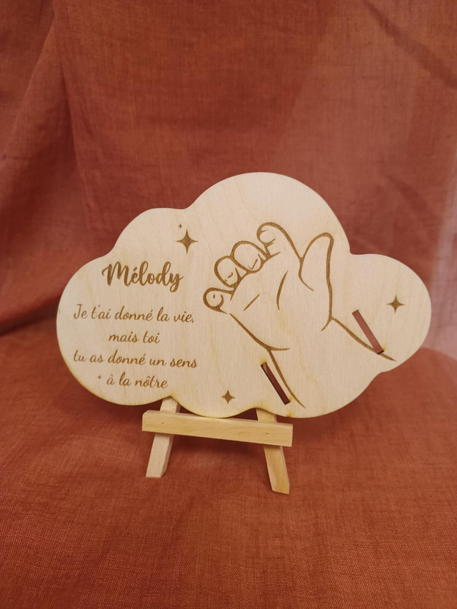 Bracelet de naissance nuage 