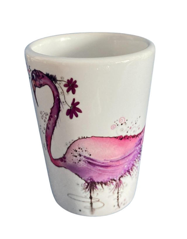 Schnapsglas Keramik "Flamingo"