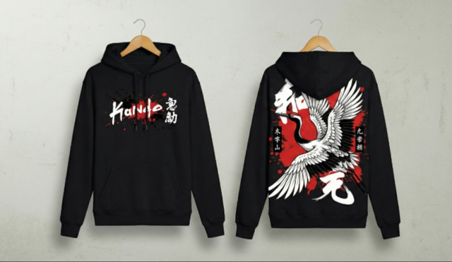 Kando - Sudadera Bushido : Tsuru (鶴)