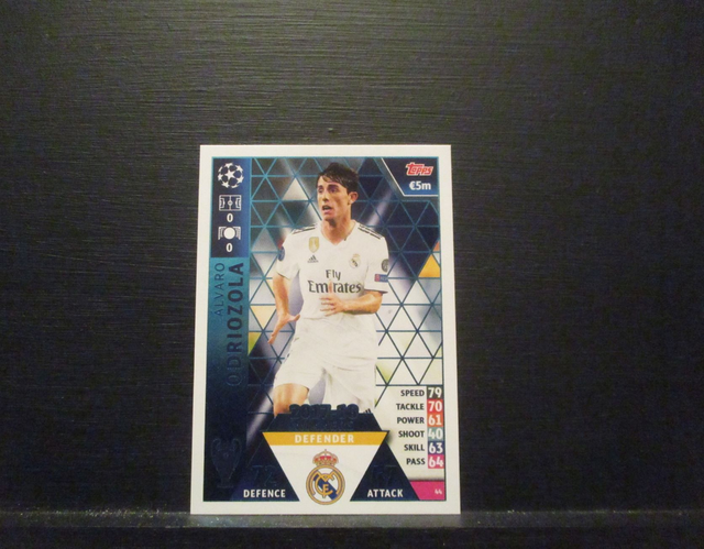 Alvaro Odriozola - UEFA Champions League Match Attax 2018/19 Original Trading Card #44