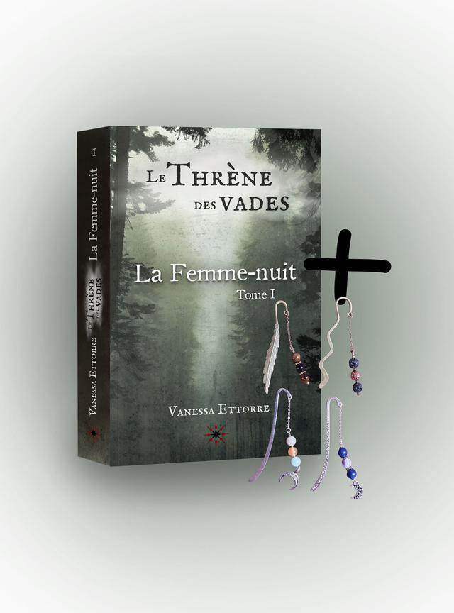 La Femme-nuit + 4 marque-pages métalliques différents