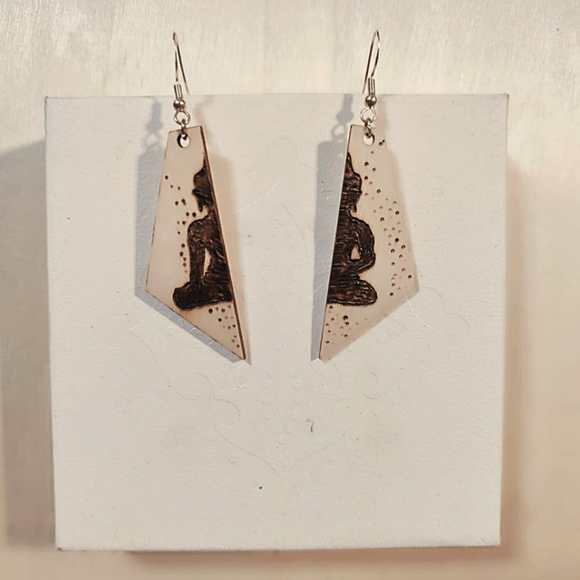 Boucle d'oreilles en bois