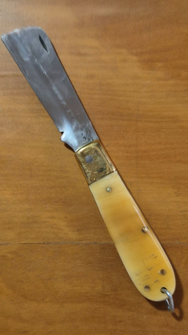 Canivete Pica Fumo Bruto 8cm Inox 420C 3mm Chifre Bovino