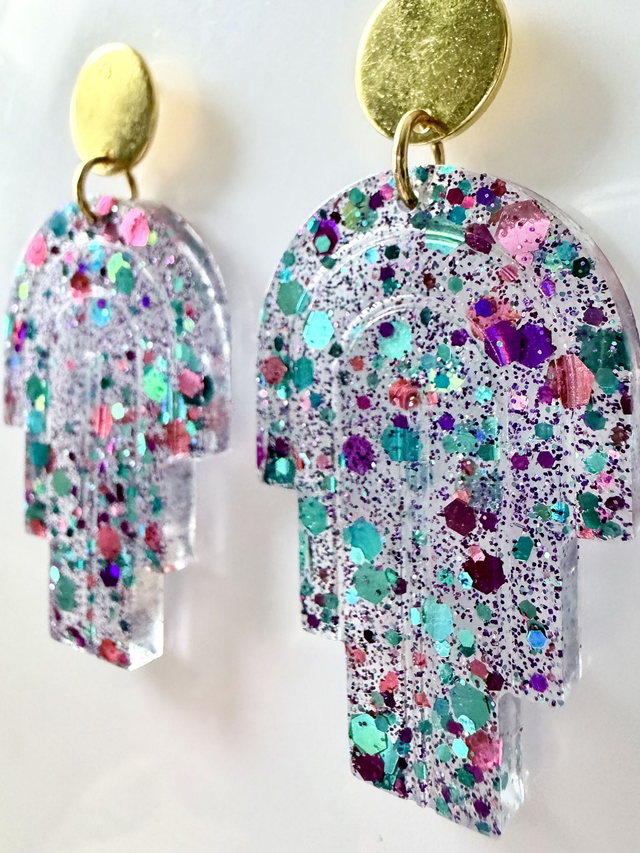 MIAMI multi paillettes fond violet