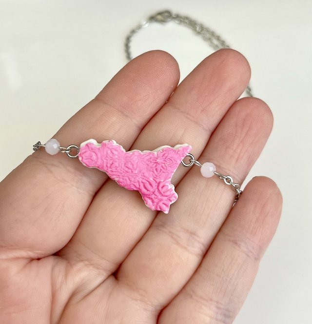 Collana Girocollo Sicilia con Maioliche in rilievo