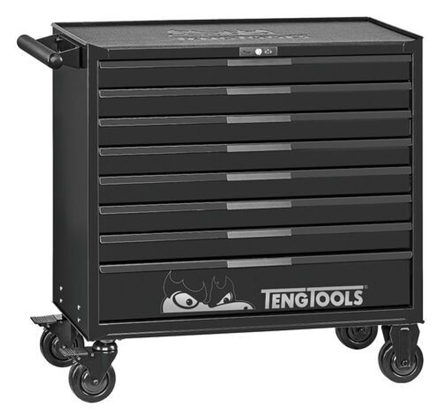 37" PRO35™ roller cabinet 8 drawers black TSW37B8