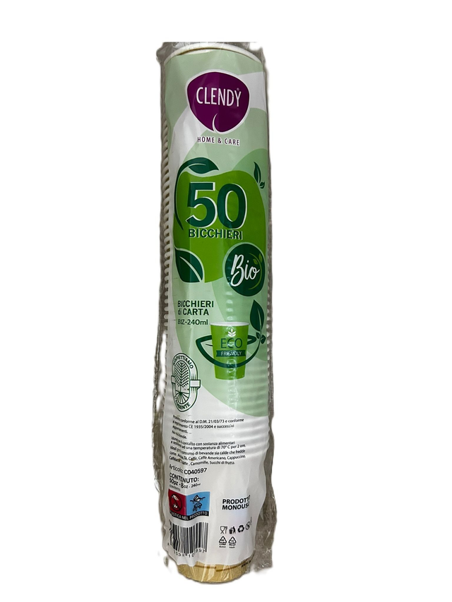 CLENDY BICCHIERI CARTA 240ML