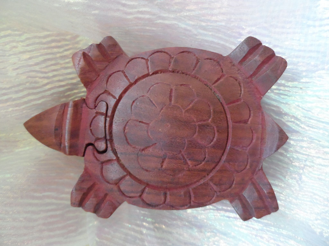 Boîte à secrets Tortue en bois
