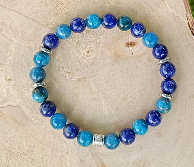 Apatite Bleue et Lapis Lazuli
