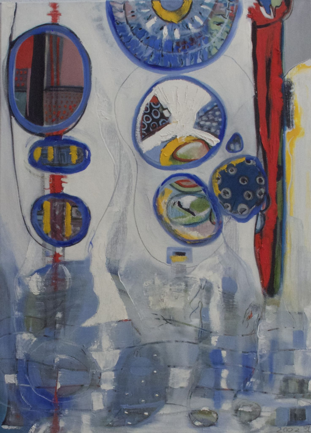 ART ABSTRACT OIL ON CANVAS - IS-LANDMe 2