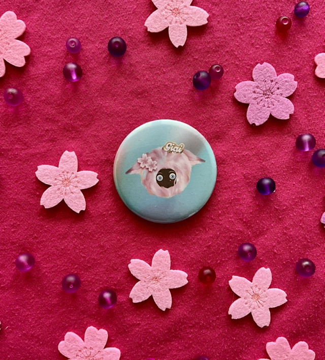 Badge « Rainbow Fluffy Friends » Gigi 