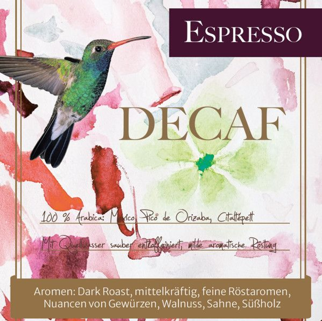 DECAF Espresso entkoffeiniert (350g)