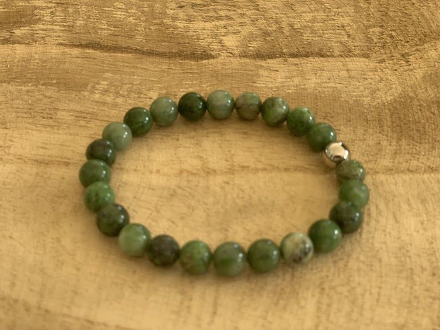 Bracelet Jade Vert (Néphrite) - Perles de 8mm