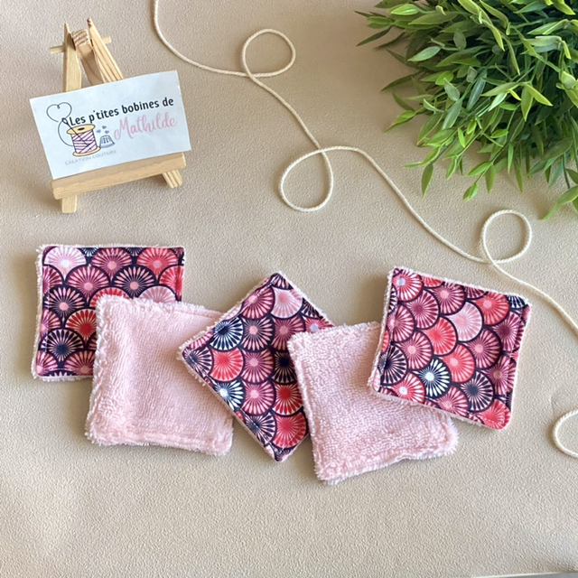 Lingettes | Suri rose | Lot de 5