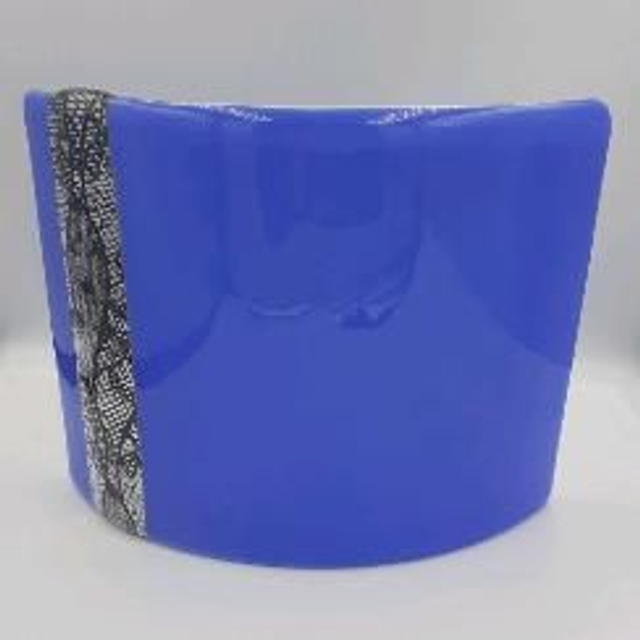 Cobalt blue/lace wave