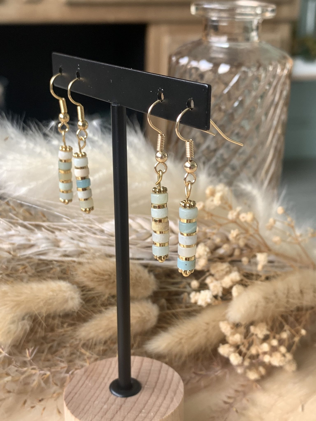 Boucles d'oreilles Soléa Quartz Turquoise