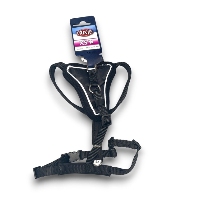 Trixie Hundegeschirr Y klein Größe XS schwarz gepolstert 33-42 cm Brustgeschirr