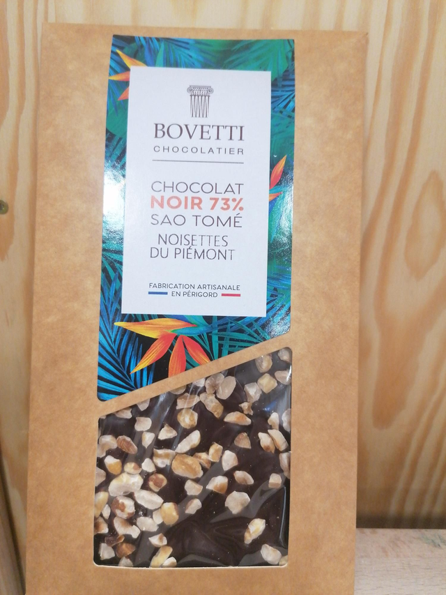 Chocolat noir noisettes (100g)