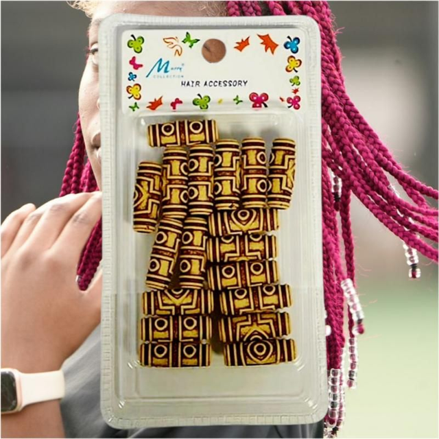 Murry Collection Hair Accessory Wooden Beads – Brown | Styling Beads