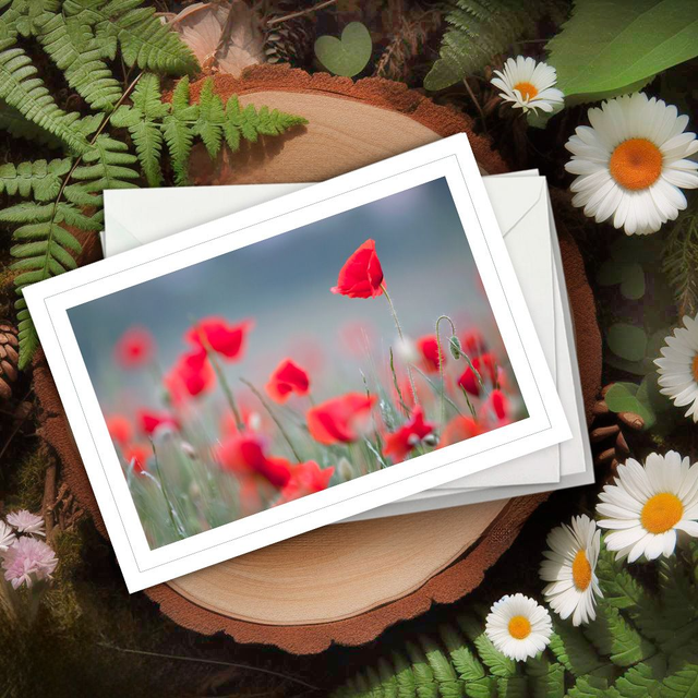 B108 - 4 Cartes doubles - Thème fleurs n°3 - Port compris