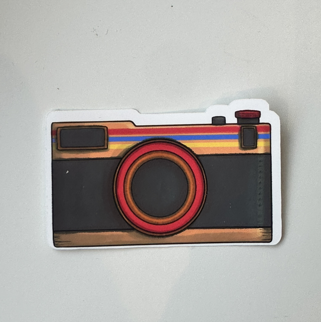 Camera-Sticker bunt/matt