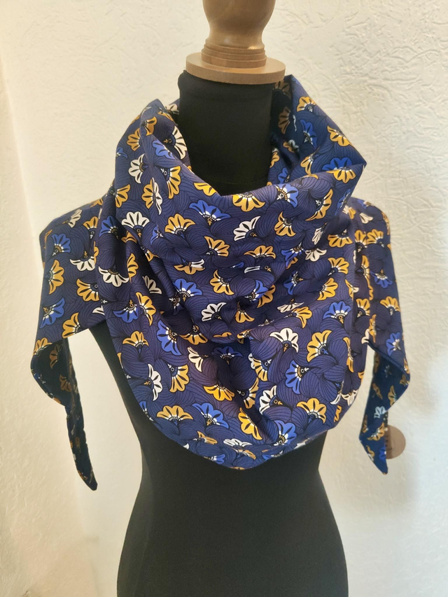 Chèche légère bleu nuit