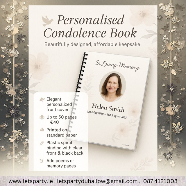 Personalised Condolence Book
