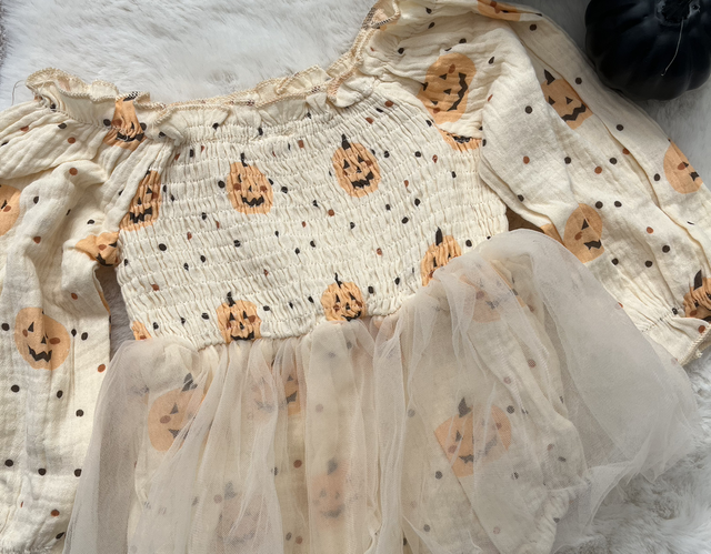 Pumpkin princess romper - 3-6 months 