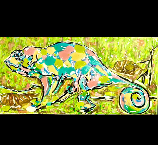 Big Cameleon - 50x100cm - 2022