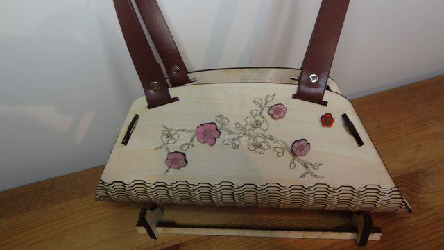 Sac en bois de soirée Sakura