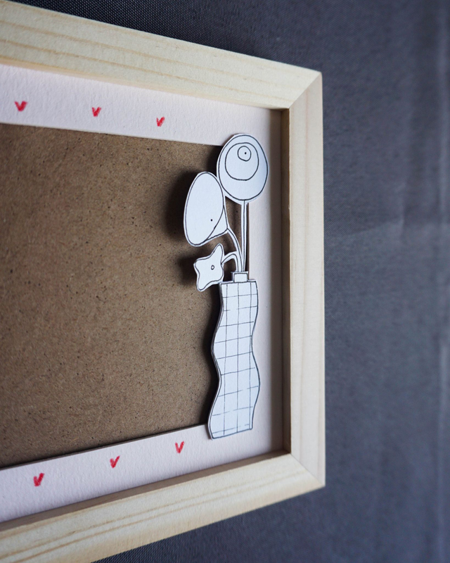 Les fleurs • passe-partout et cadre