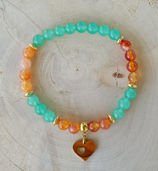 Cornaline &amp; Aventurine Verte 