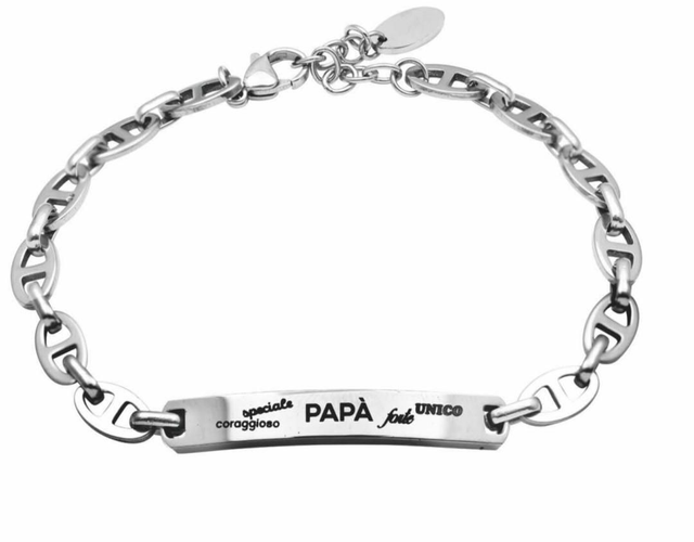 Bracciale in acciaio "papà "