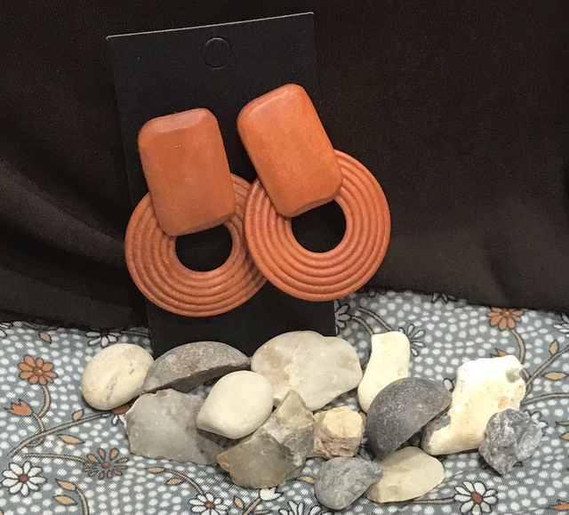 Brown Non Dangling Earrings-BRDE21