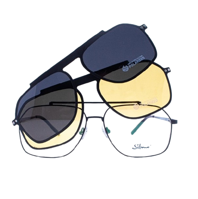 Armazón Silmo con con 2 clipons magnéticos DS-21205W