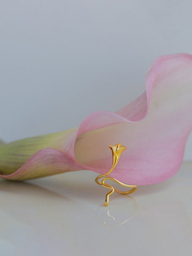 *Designer Silver Jewellery* Calla Lily Silver Ring