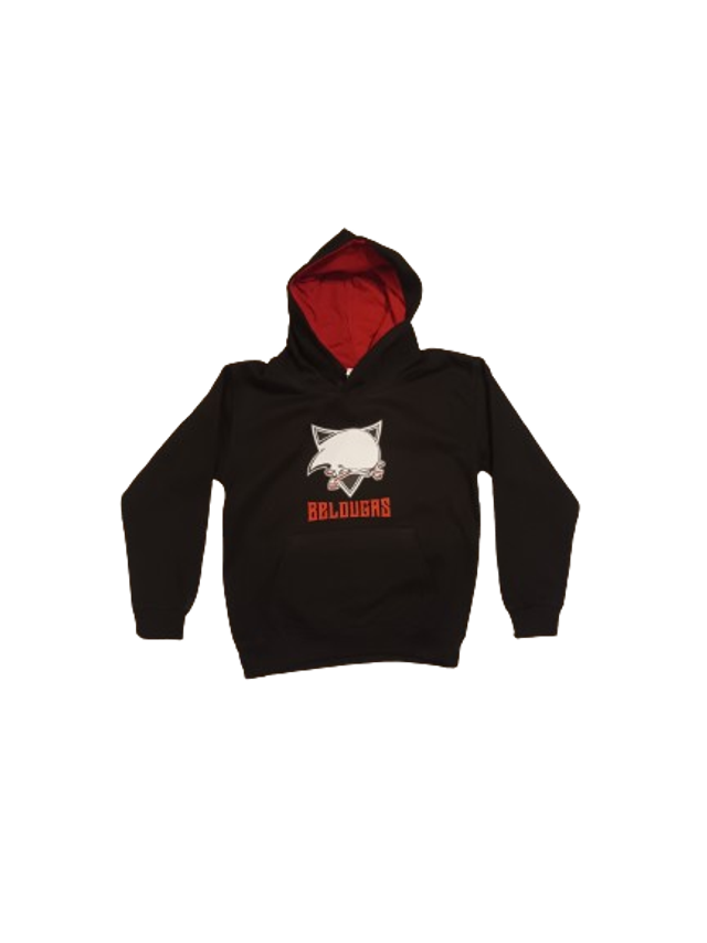 V23 - HOODIE ENFANT NOIR ET ROUGE