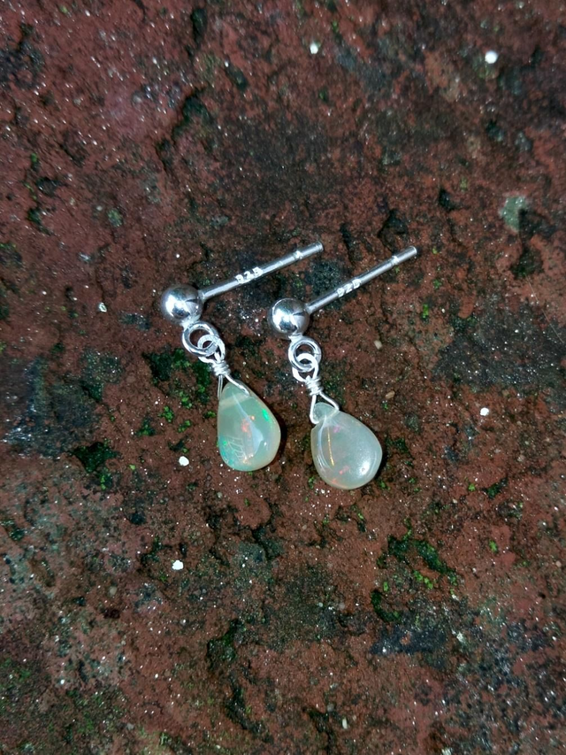Ethiopian Opal Earrings - Grade B