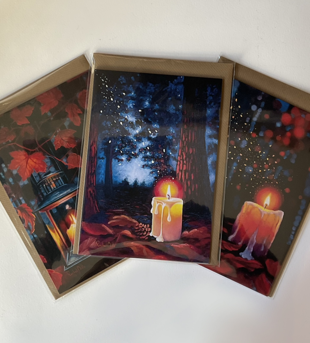Set of 3 Fine Art Greetings Cards A5